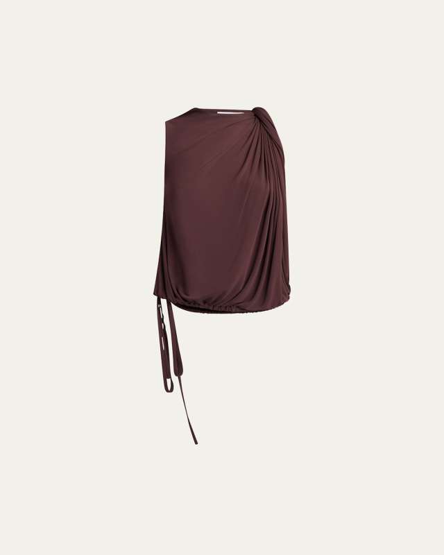 Twist Draped Jersey Top